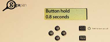 Button hold time shown