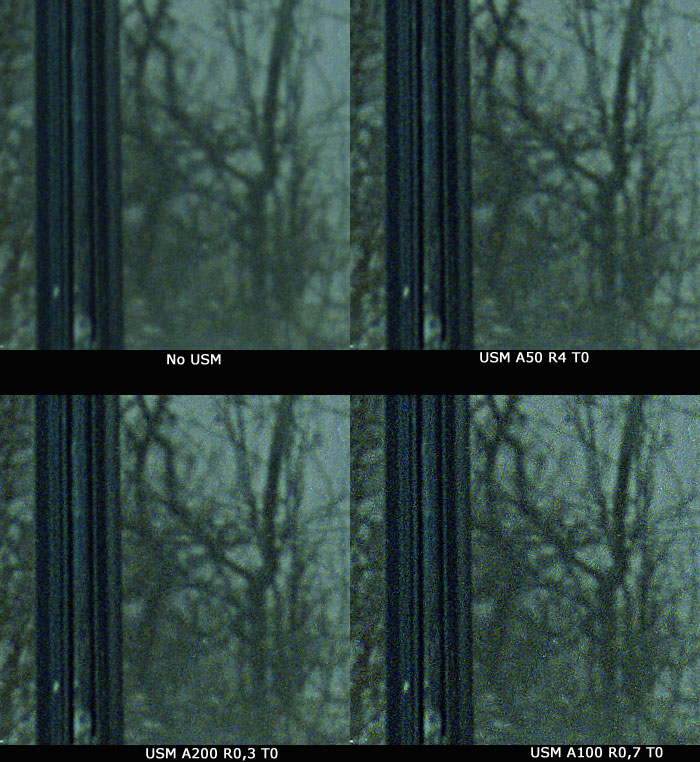 How Unsharp mask setting influece on Kodak Ektar 100 scans