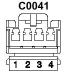 Range Rover P38 headlight switch connector C0041