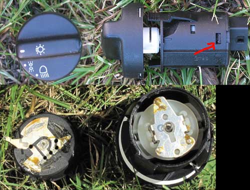 Intermittent function of Range Rover P38 headlight switch