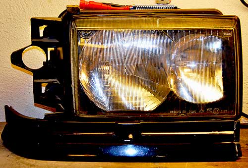 Updated and modified Range Rover P38 headlight unit