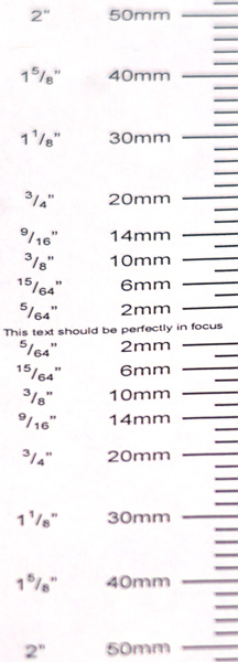 Autofocus test for back/front focusing issues