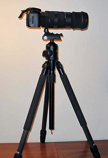 SLIK PRO CF823 plus Nikon D7000 with a Sigma 150-500mm Optical stabalized Tele Zoom lens