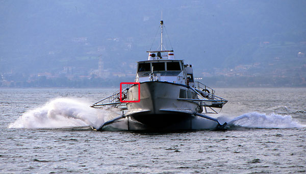 Wing boat in lake Como italy scanned with a Canon Canoscan 9000F