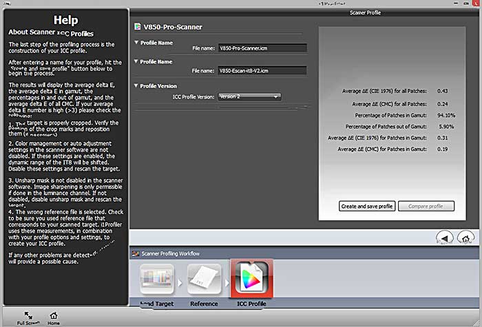 i1 Scanner for Epson Profile creation