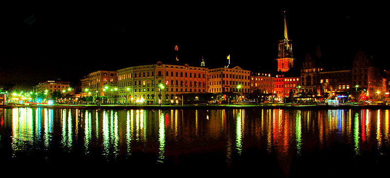 Stockholm old town at night