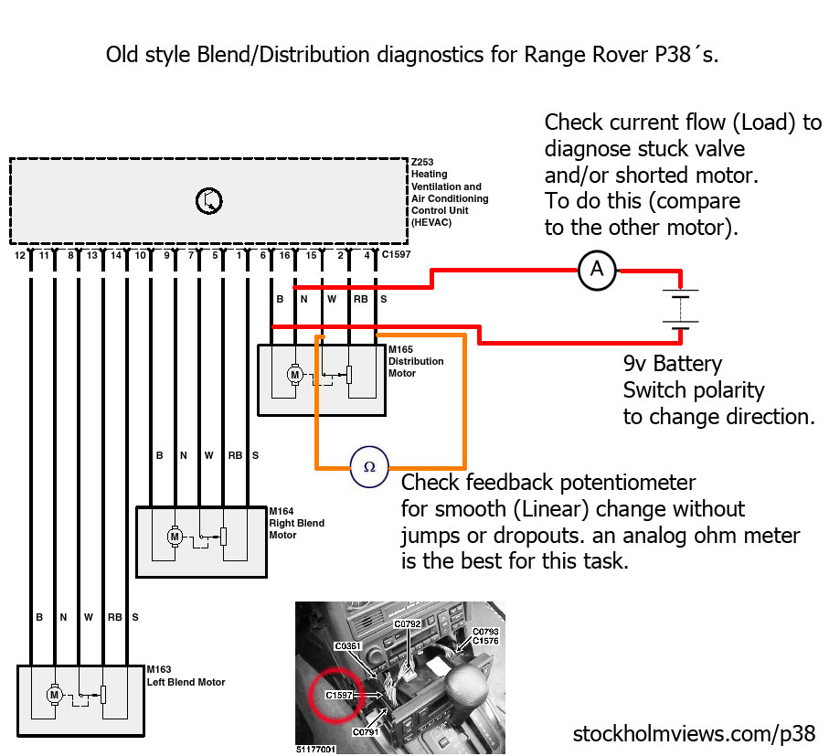 Range Rover p38 blend motor diagnostics