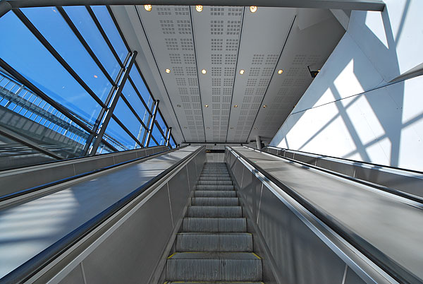 Escalator captured with the Sigma 8-16mm HSM at 8mm