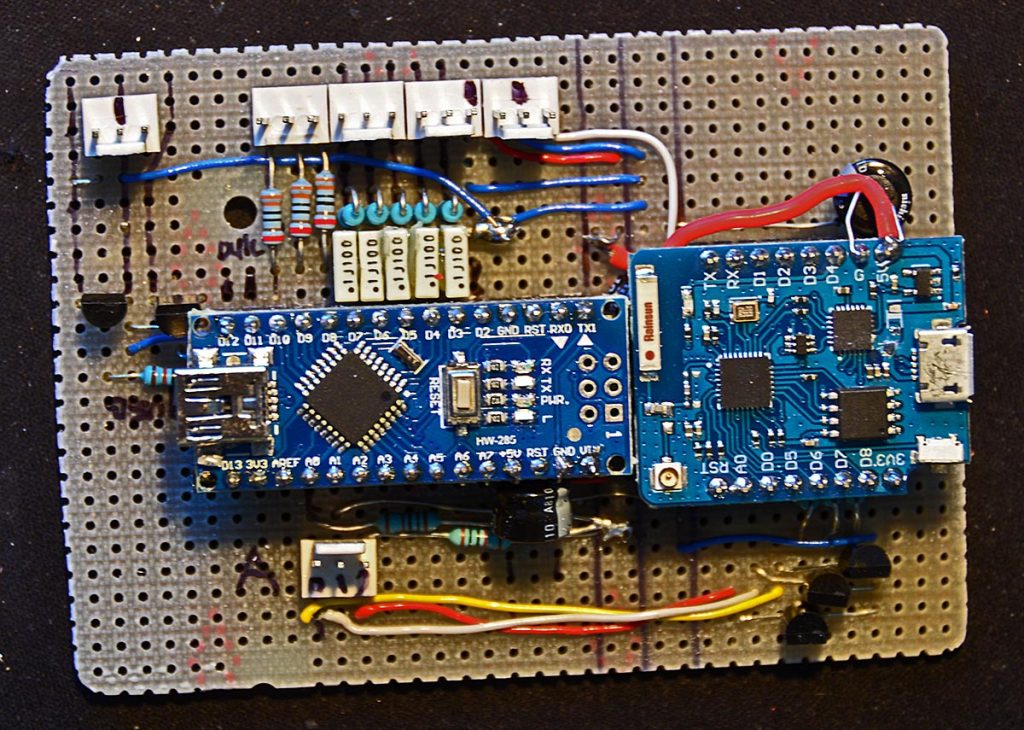 Prototype pcb for film screen linear actuator that will pull screen in or out of the top of a book shelf or wall cavity. 