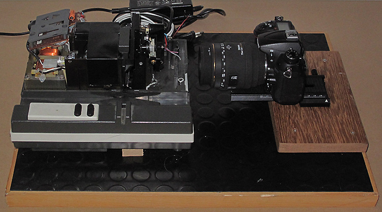 A DIY automatic slide film copier.