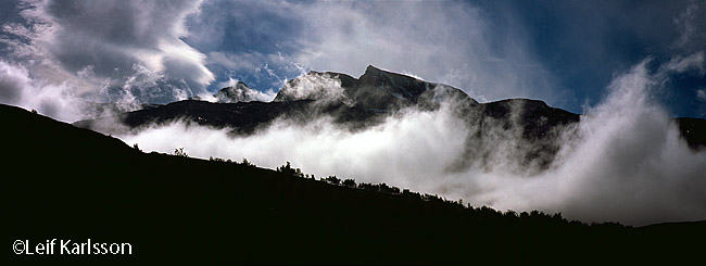 Okstind peaks and clouds, Xpan 90mm